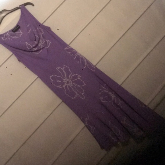 Long Floral Lavender Dress - Picture 1 of 2